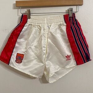 Vintage Adidas RARE Arsenal London 1992 Shorts Soccer Trefoil Logo Nylon 32"